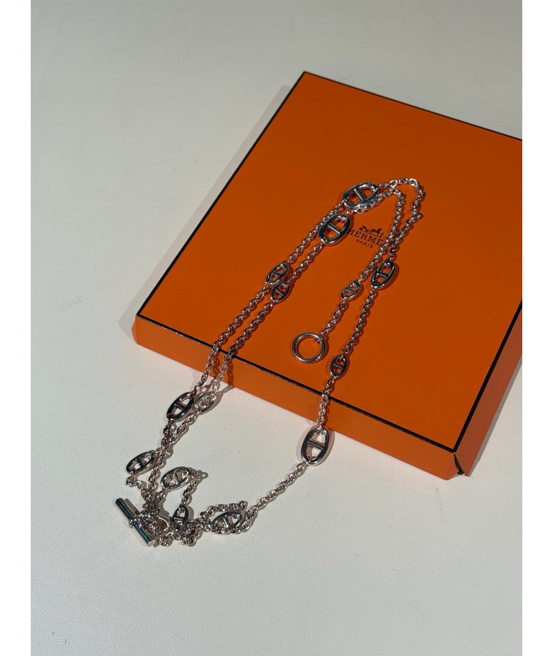 HERMES Серебряное серебряное колье, фото 2