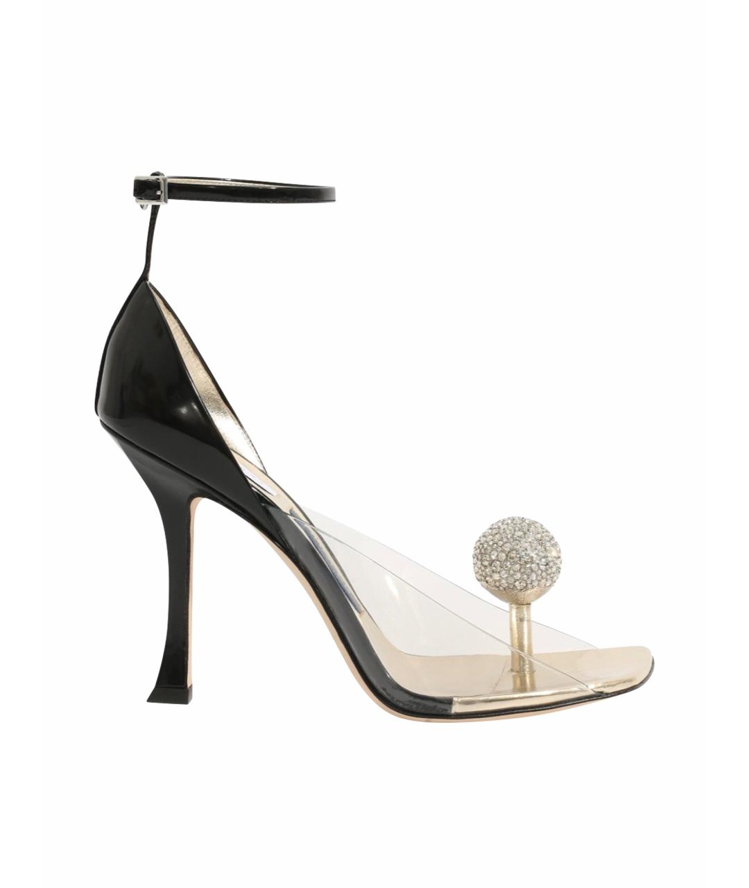 JIMMY CHOO Черные кожаные босоножки, фото 1