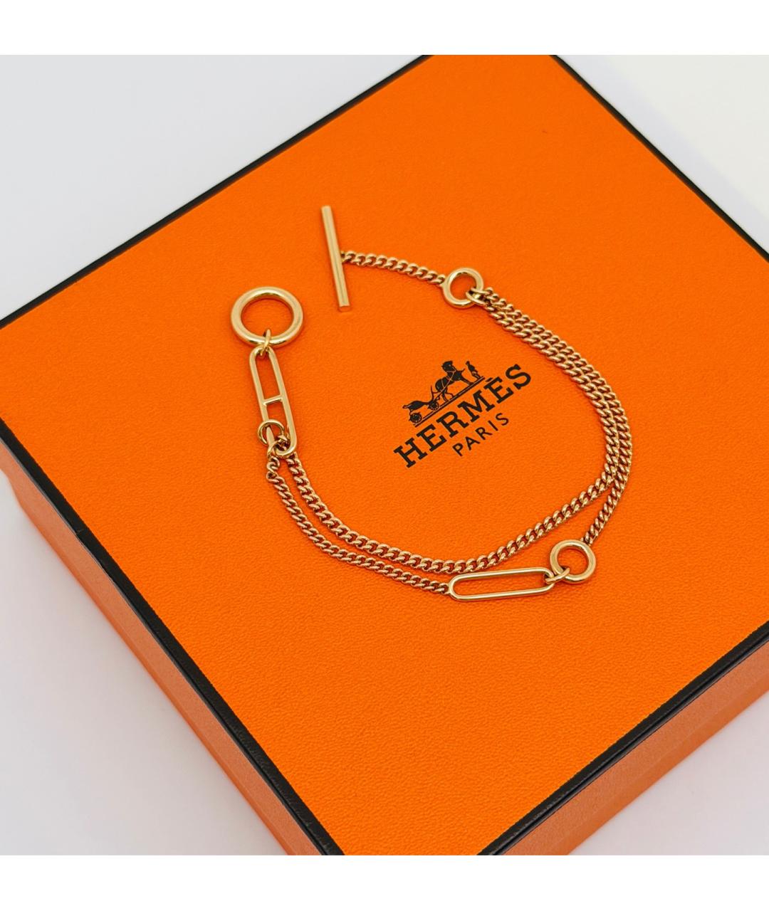 HERMES Золотой браслет из розового золота, фото 2