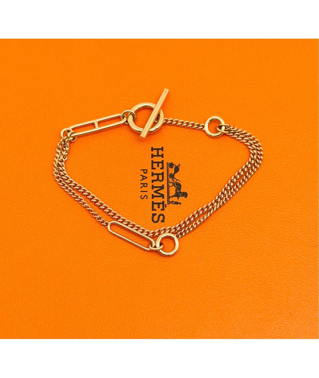 HERMES Золотой браслет из розового золота, фото 5