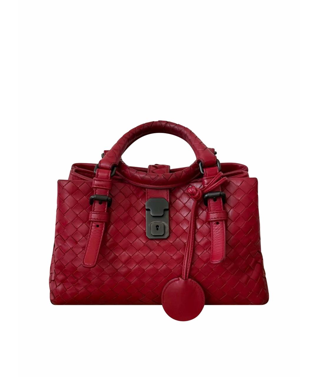 BOTTEGA VENETA Бордовая кожаная сумка через плечо, фото 1