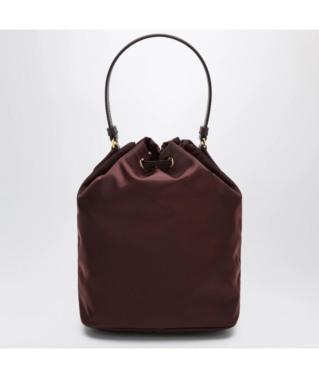 PRADA Бордовая тканевая сумка тоут, фото 3