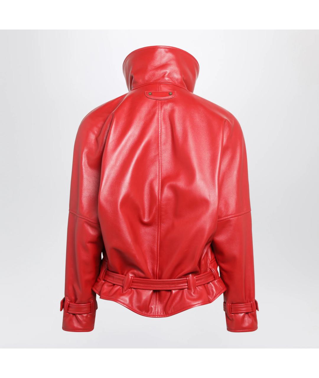 BALENCIAGA Красная кожаная куртка, фото 3