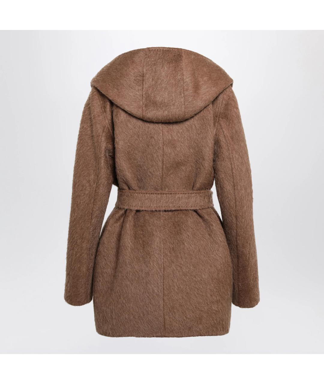 MAX MARA Коричневое шерстяное пальто, фото 3