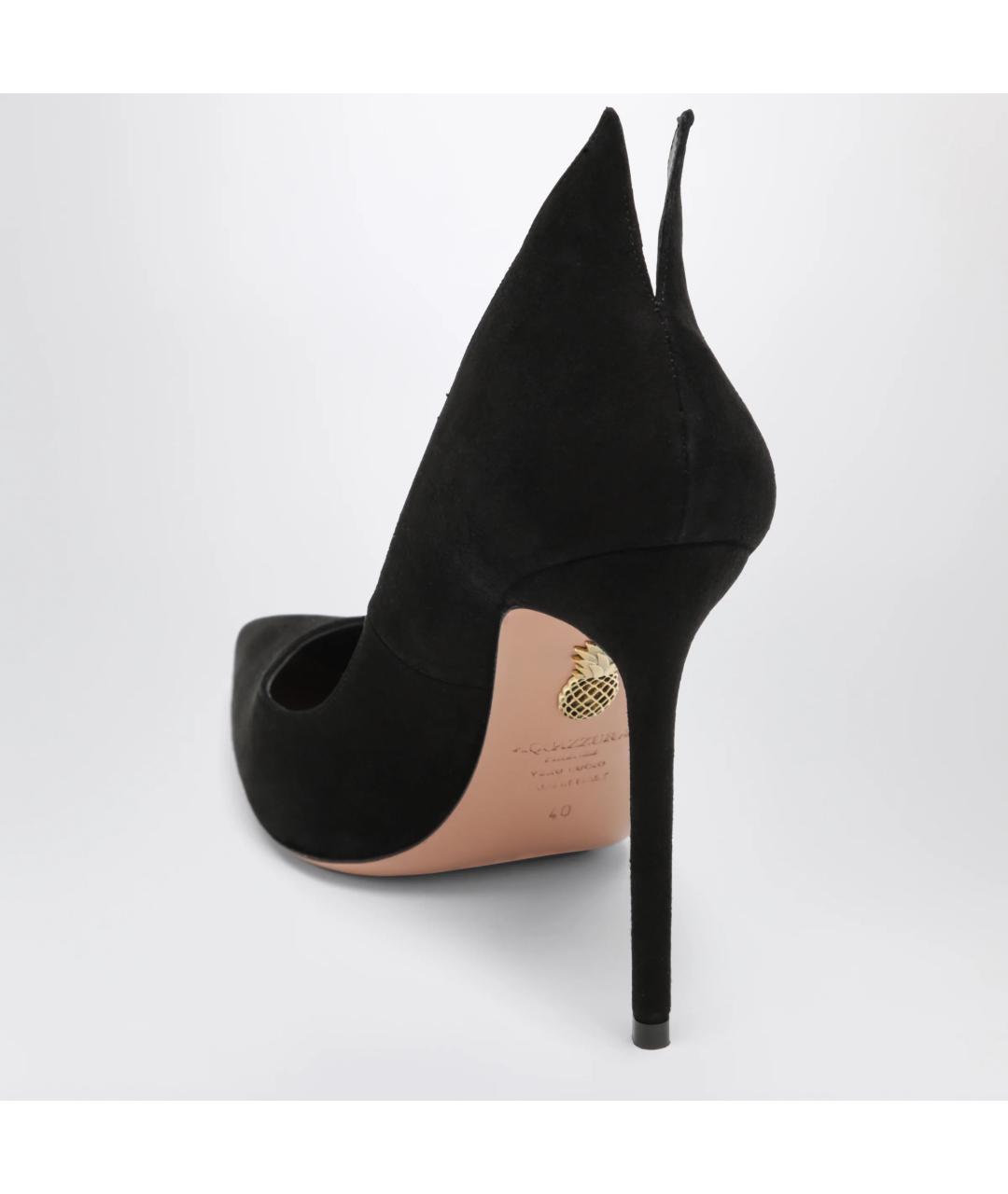 AQUAZZURA Черные замшевые туфли, фото 2