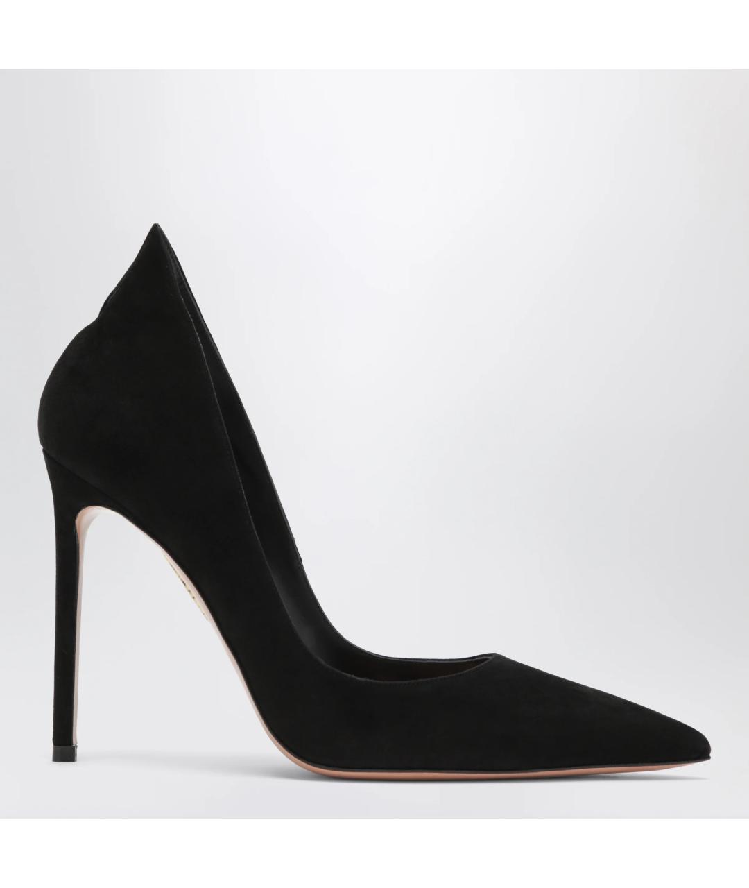 AQUAZZURA Черные замшевые туфли, фото 3