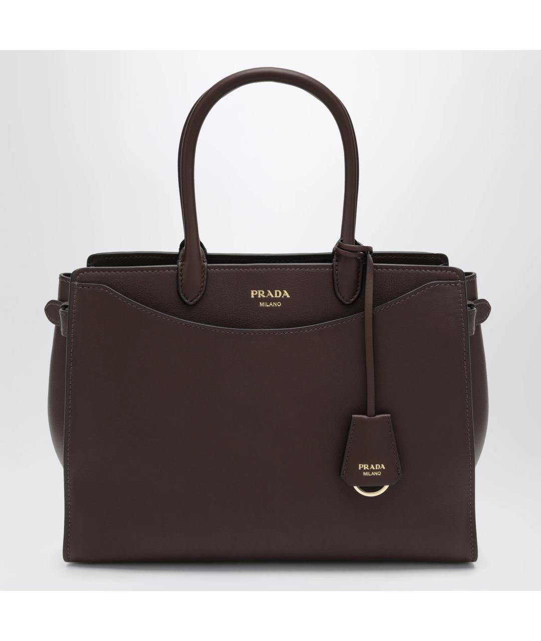 PRADA Коричневая кожаная сумка тоут, фото 2
