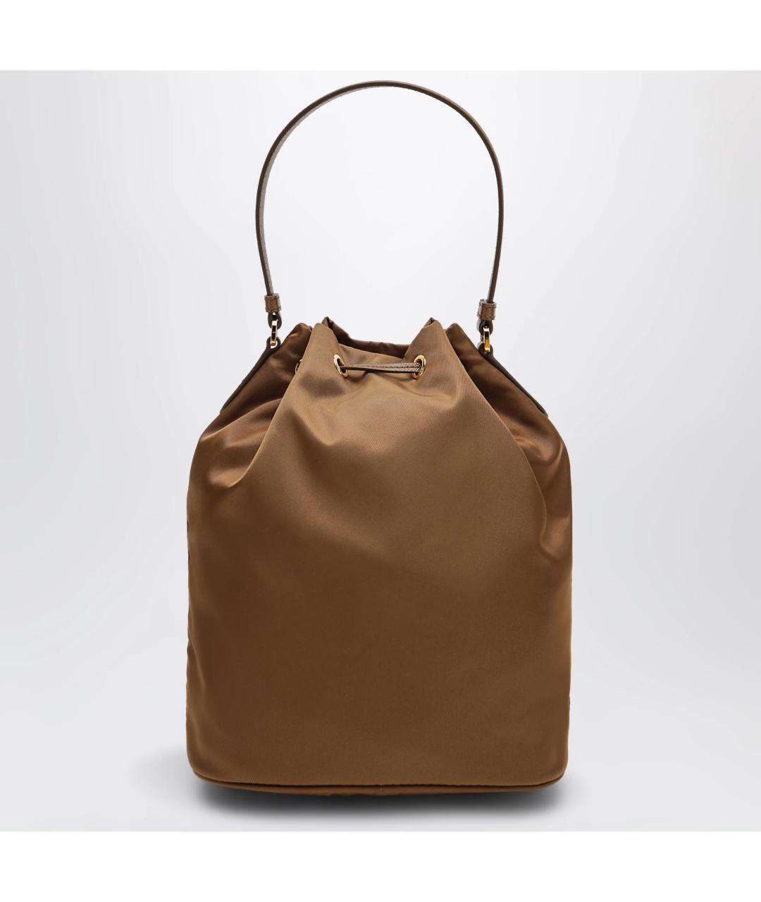 PRADA Коричневая тканевая сумка тоут, фото 3