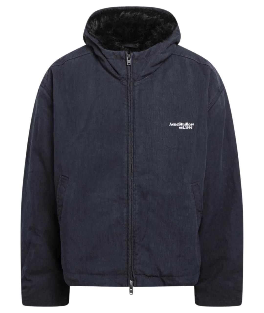 ACNE STUDIOS Темно-синяя хлопковая куртка, фото 1