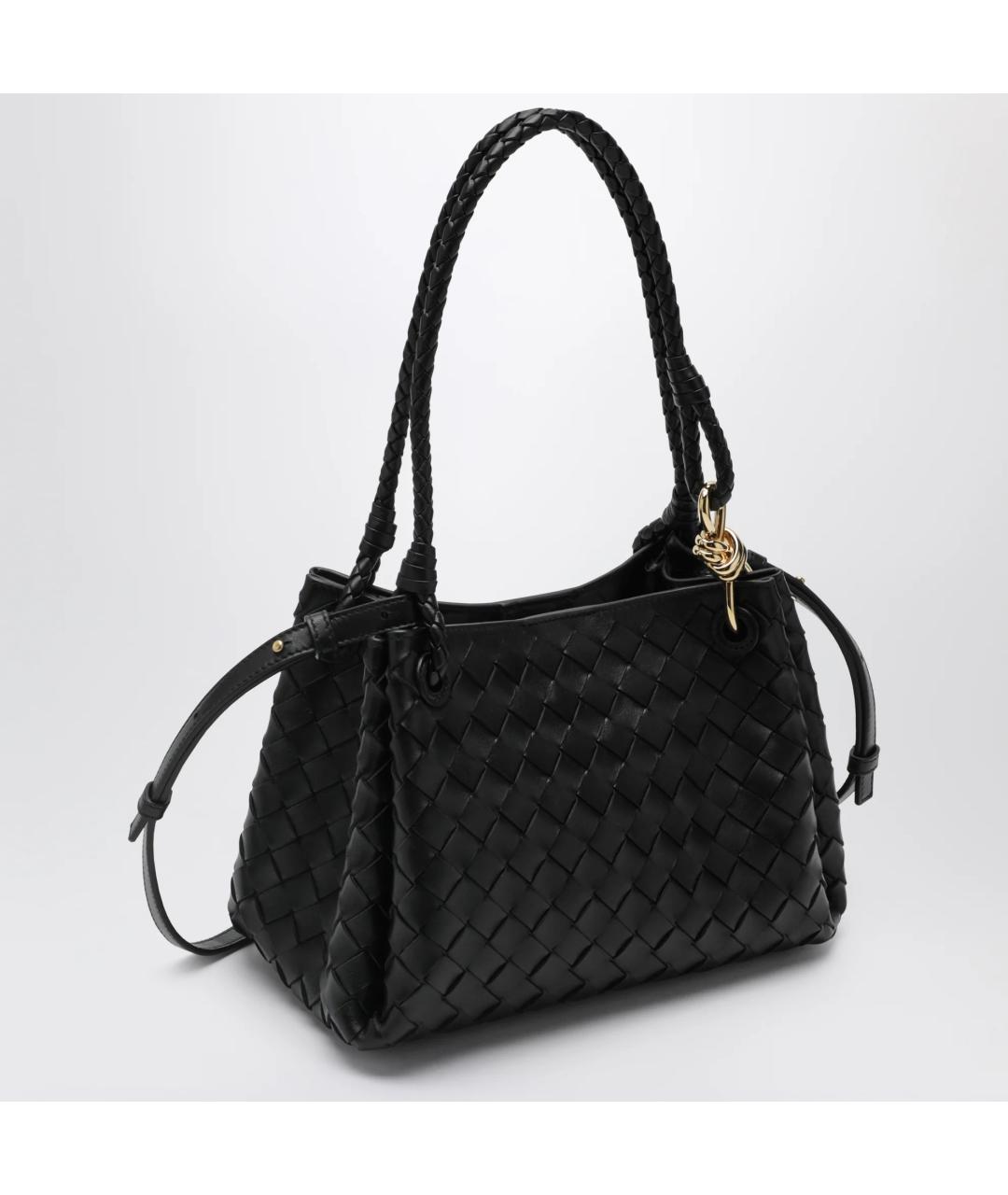 BOTTEGA VENETA Черная кожаная сумка тоут, фото 2