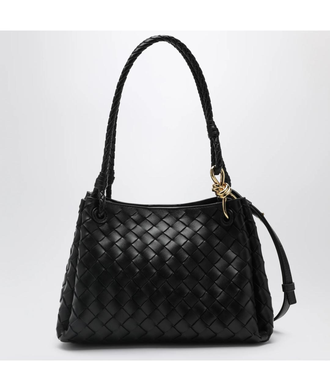 BOTTEGA VENETA Черная кожаная сумка тоут, фото 6