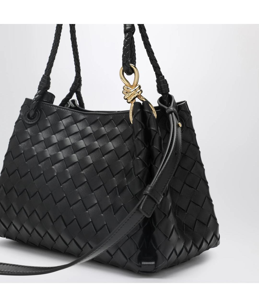 BOTTEGA VENETA Черная кожаная сумка тоут, фото 5