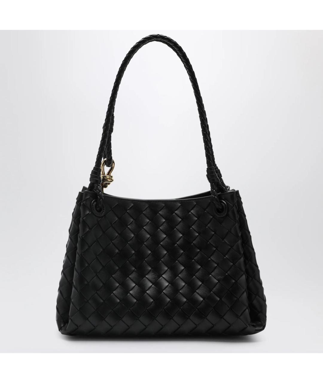 BOTTEGA VENETA Черная кожаная сумка тоут, фото 3