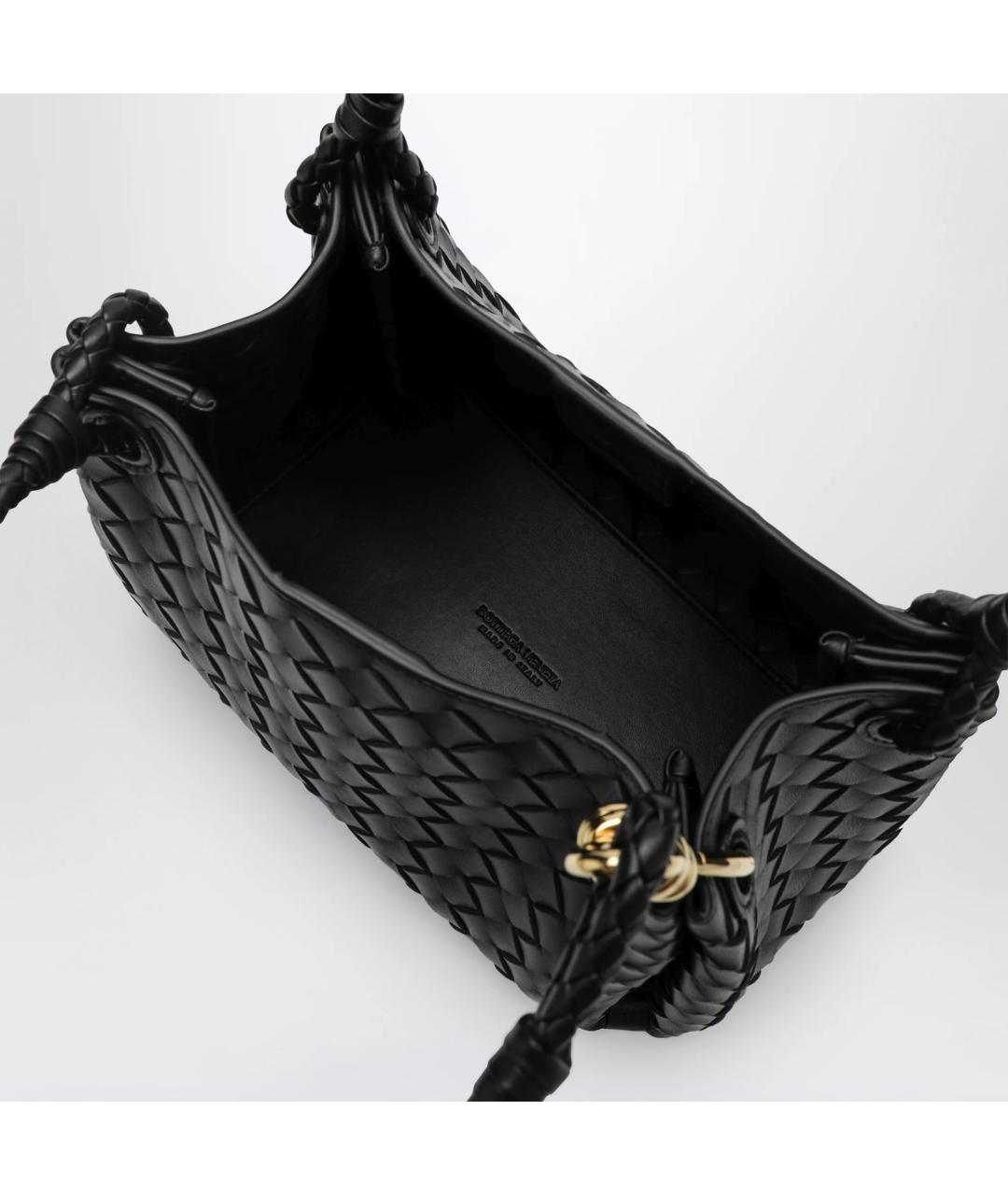 BOTTEGA VENETA Черная кожаная сумка тоут, фото 4
