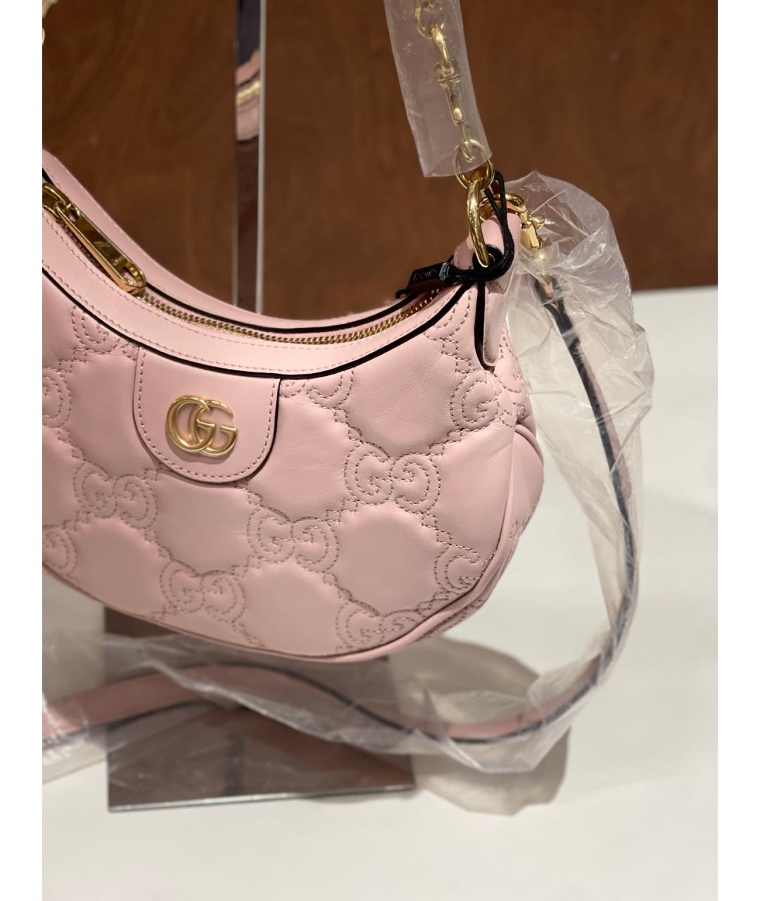 GUCCI Розовая кожаная сумка тоут, фото 3