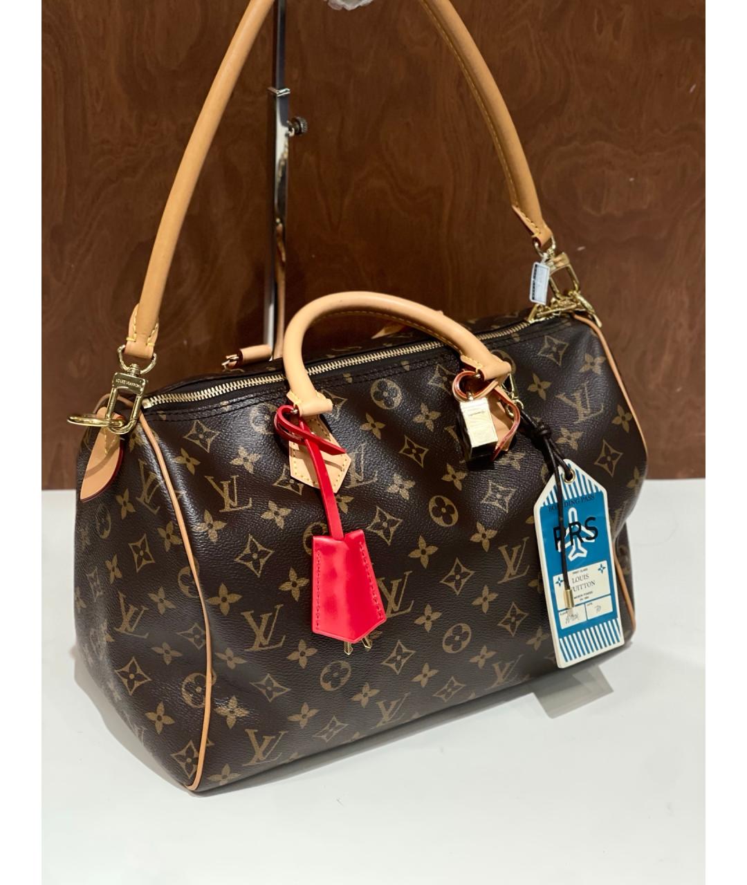 LOUIS VUITTON Коричневая сумка тоут из искусственной кожи, фото 2