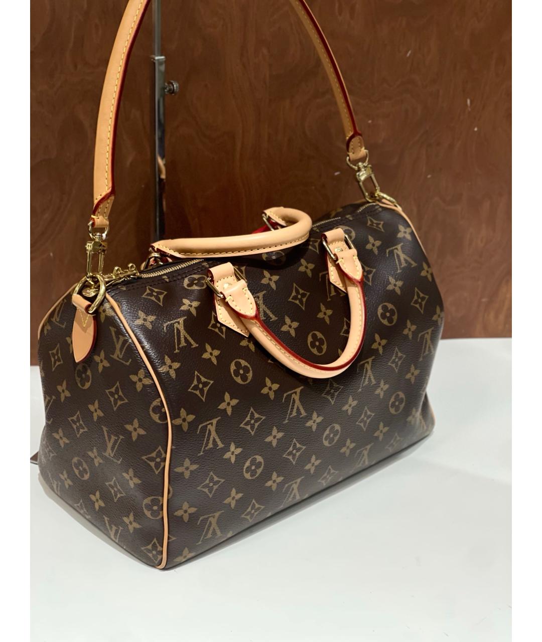 LOUIS VUITTON Коричневая сумка тоут из искусственной кожи, фото 4