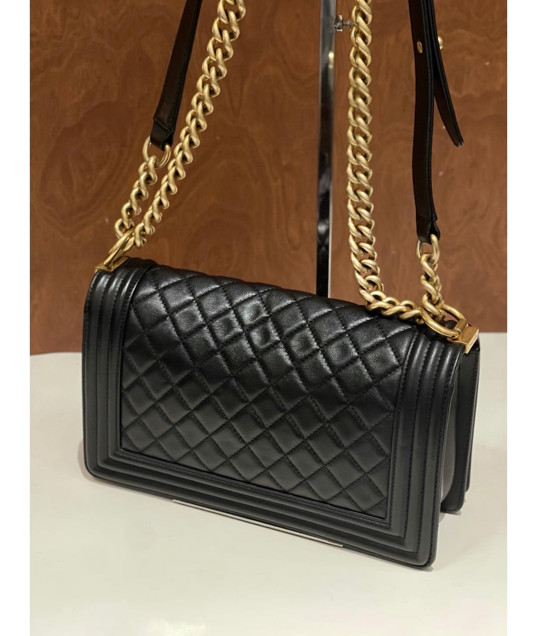 CHANEL Черная кожаная сумка через плечо, фото 4