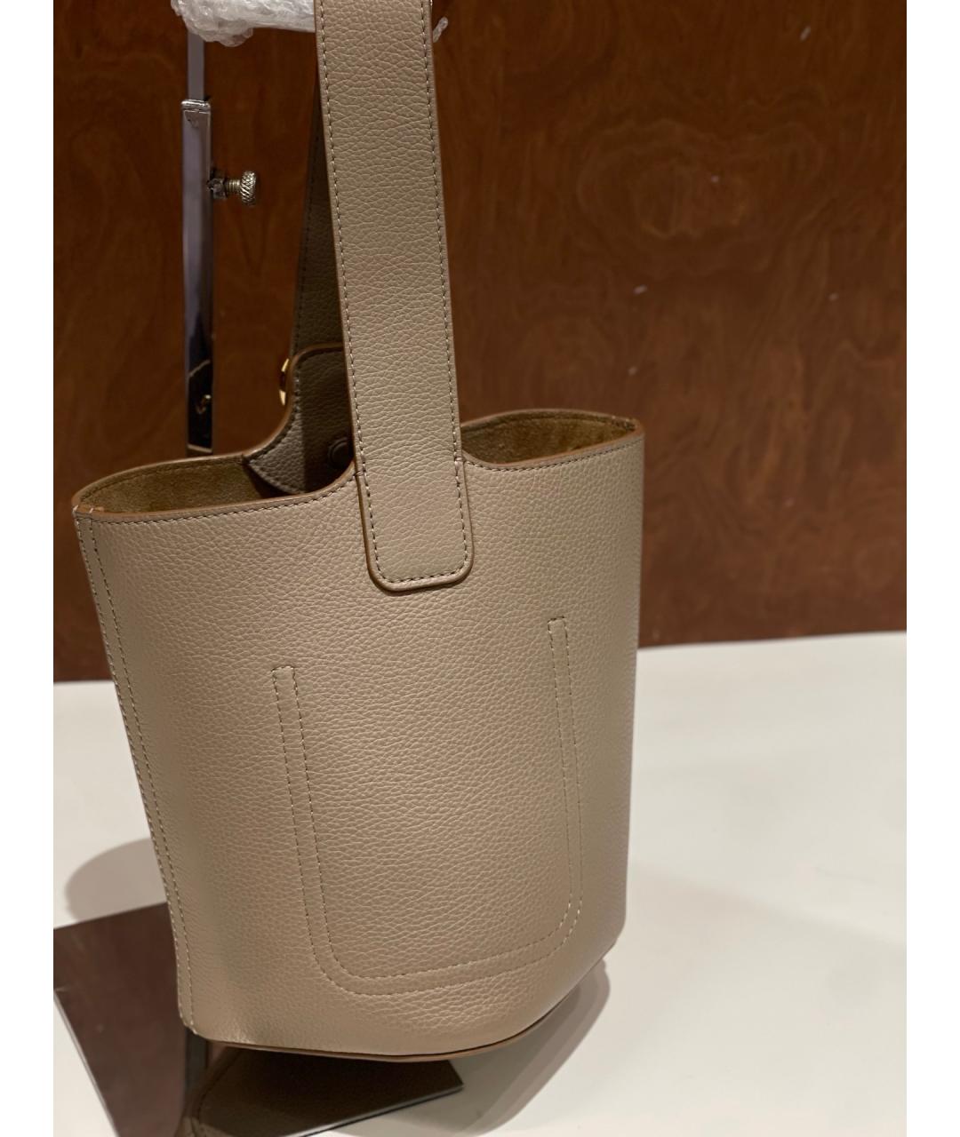 LOEWE Хаки кожаная сумка тоут, фото 3