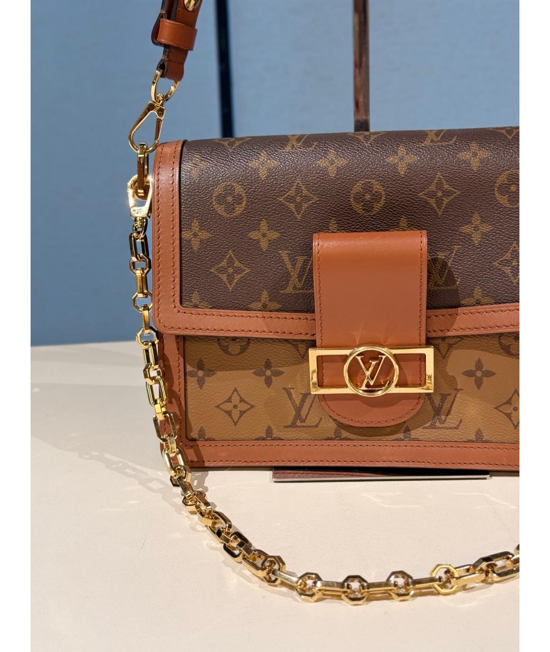 LOUIS VUITTON Коричневая сумка через плечо из искусственной кожи, фото 2