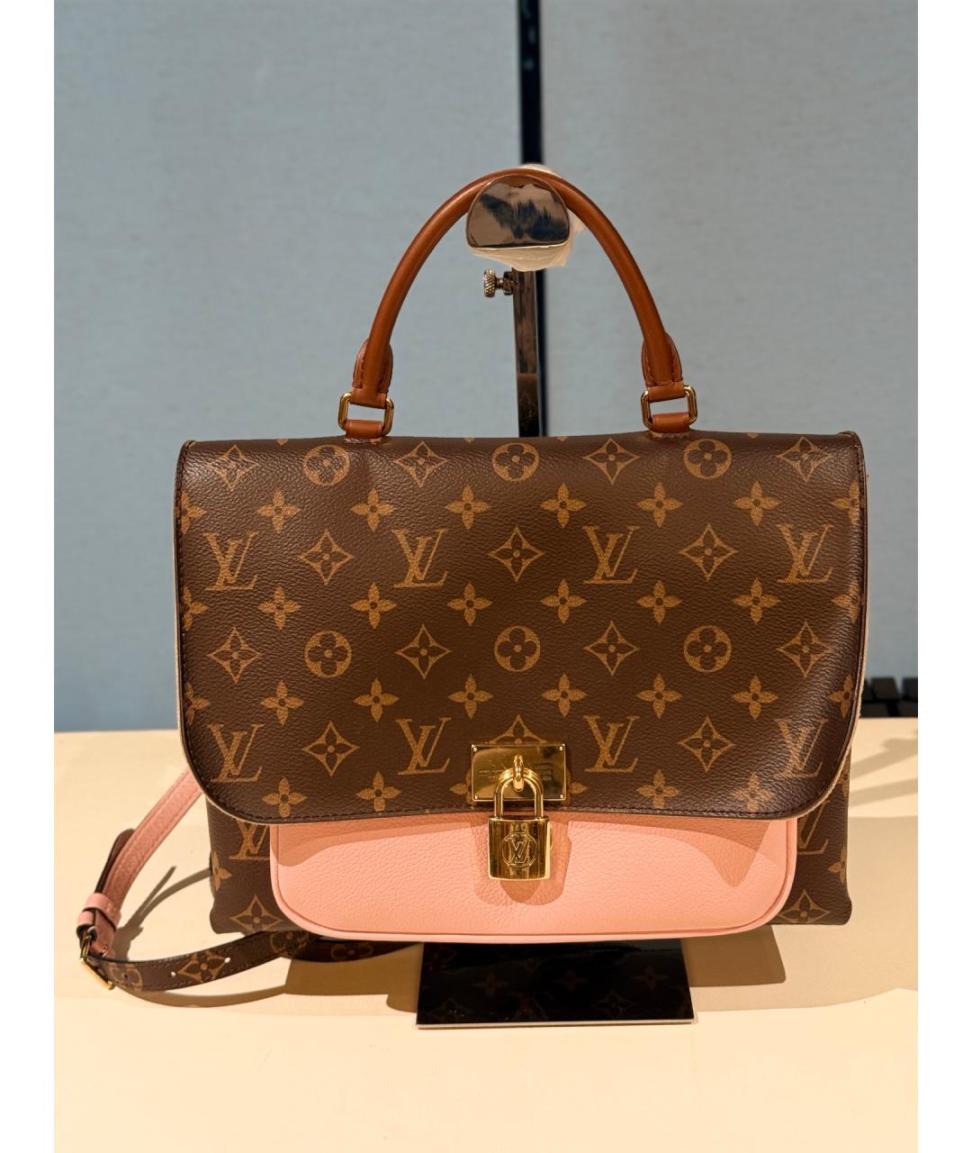 LOUIS VUITTON Коричневая сумка тоут из искусственной кожи, фото 7