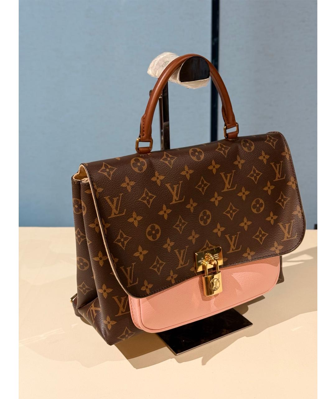 LOUIS VUITTON Коричневая сумка тоут из искусственной кожи, фото 4
