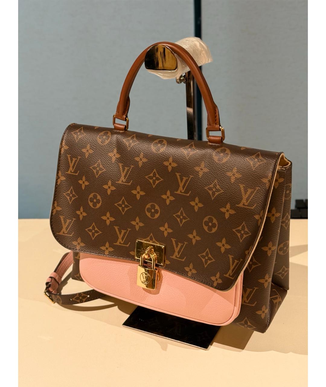 LOUIS VUITTON Коричневая сумка тоут из искусственной кожи, фото 2