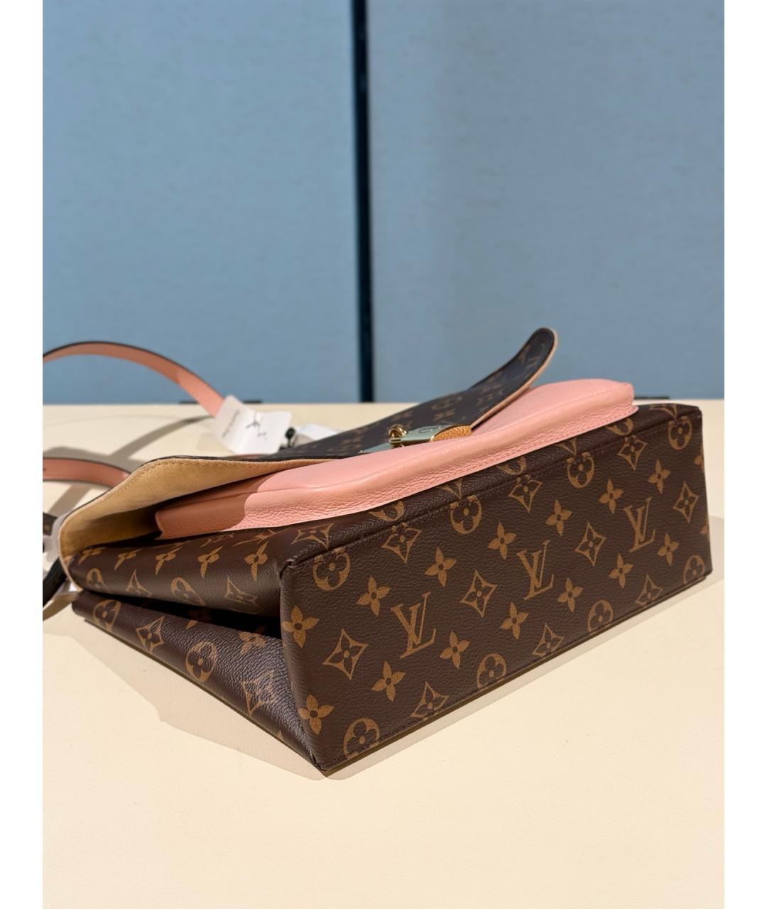 LOUIS VUITTON Коричневая сумка тоут из искусственной кожи, фото 6