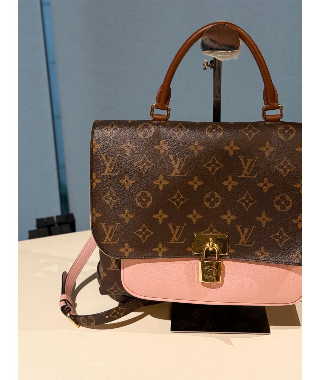 LOUIS VUITTON Коричневая сумка тоут из искусственной кожи, фото 3