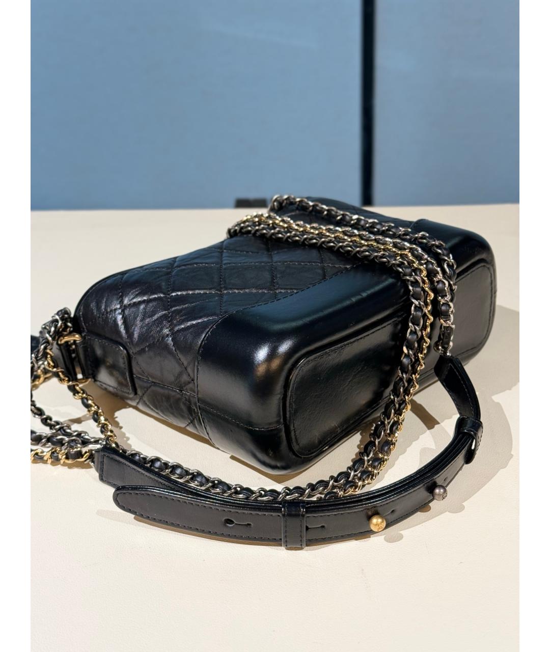CHANEL Черная кожаная сумка через плечо, фото 6