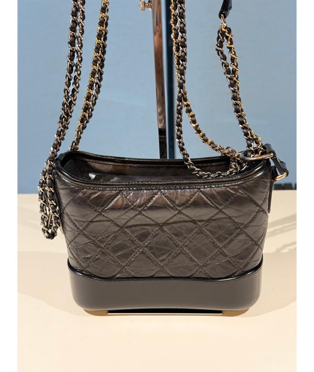 CHANEL Черная кожаная сумка через плечо, фото 4
