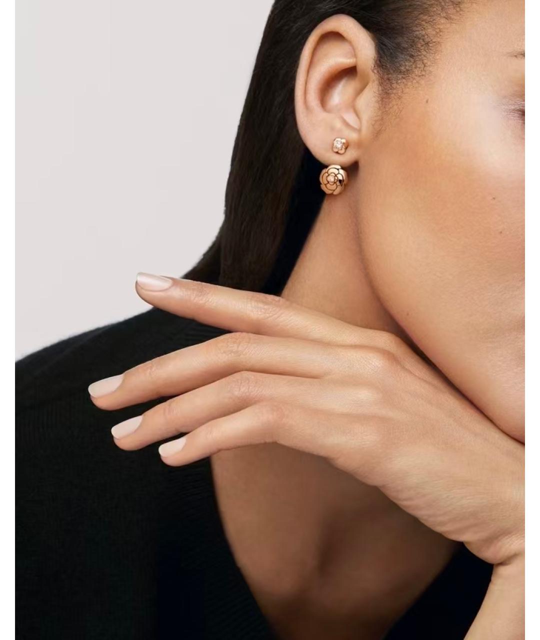 CHANEL Золотые серьги из розового золота, фото 5