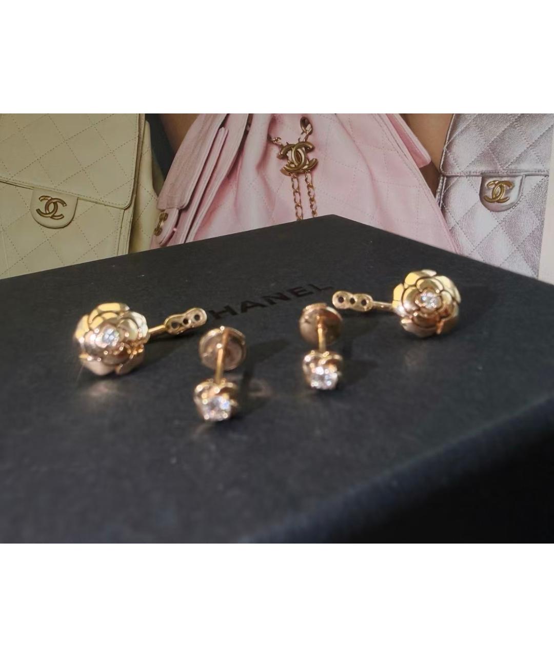 CHANEL Золотые серьги из розового золота, фото 4