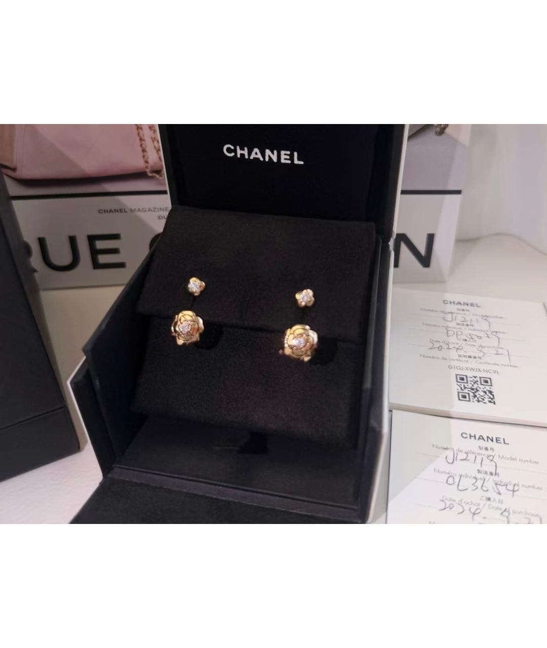 CHANEL Золотые серьги из розового золота, фото 3