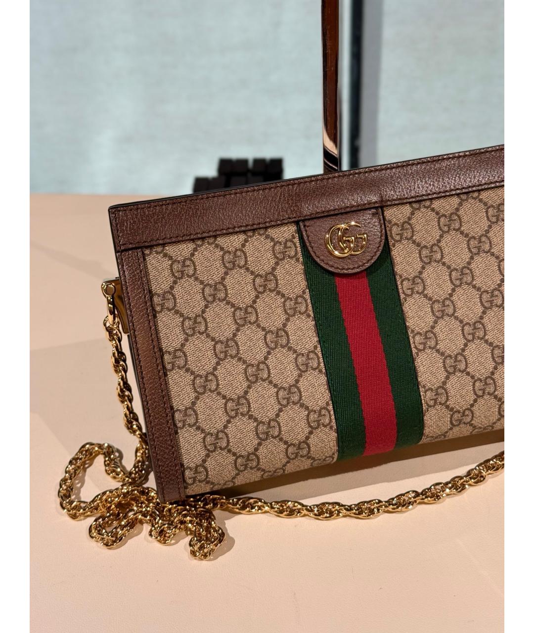 GUCCI Хаки сумка через плечо из искусственной кожи, фото 3