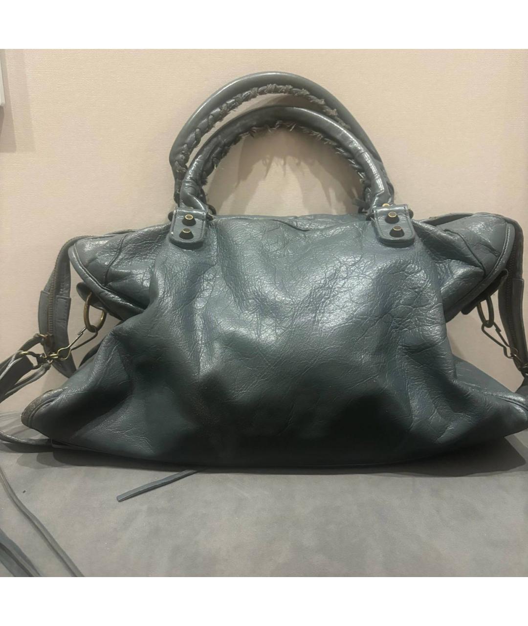 BALENCIAGA Кожаная сумка с короткими ручками, фото 3