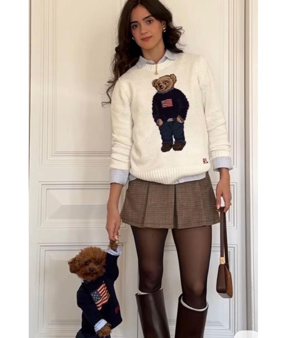 POLO RALPH LAUREN Бежевый хлопковый джемпер / свитер, фото 7