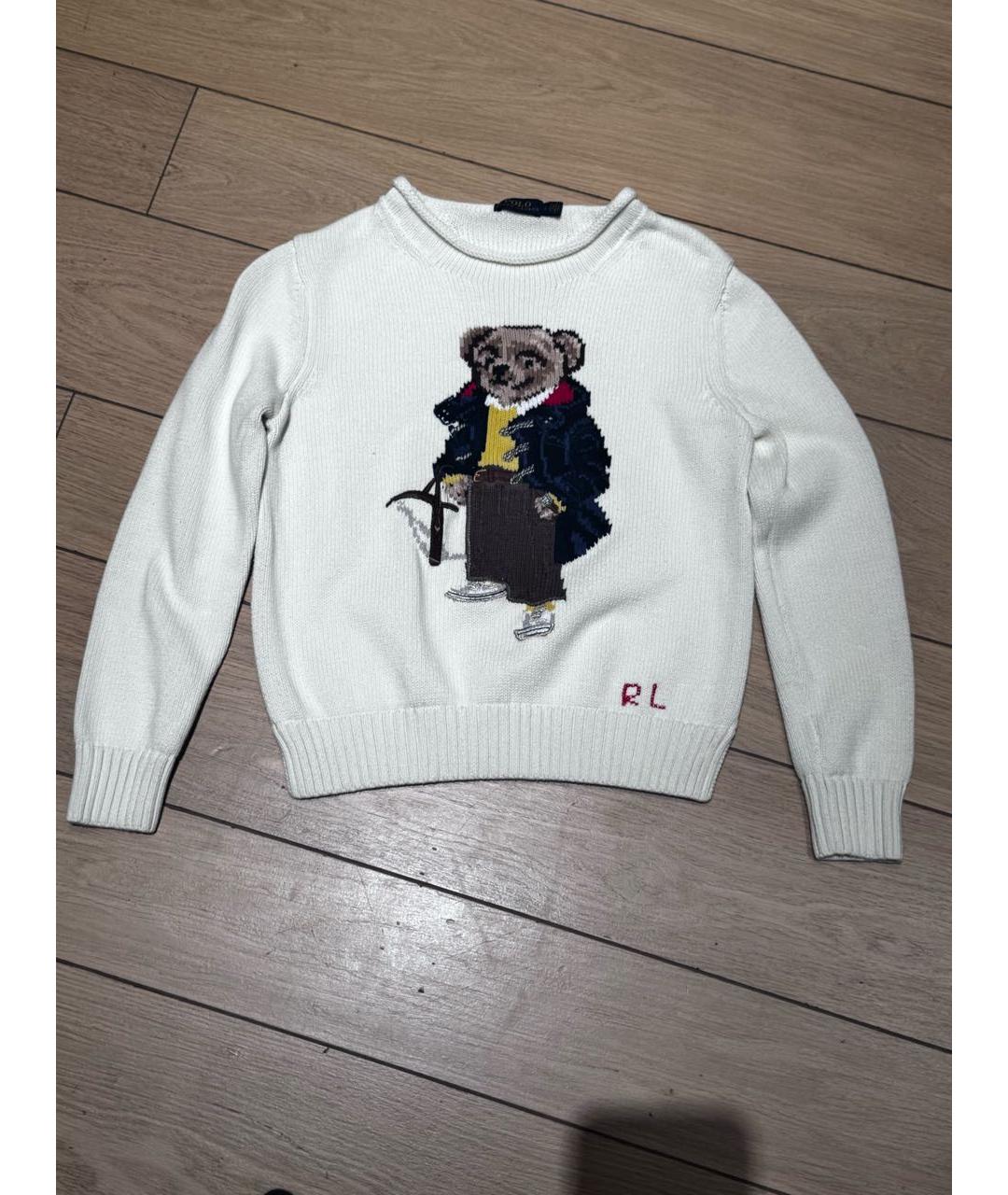 POLO RALPH LAUREN Бежевый хлопковый джемпер / свитер, фото 8