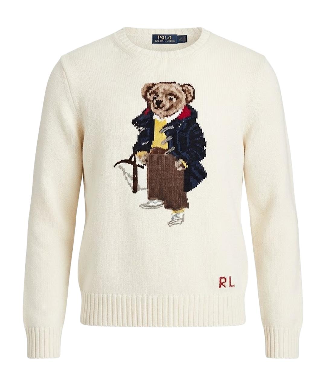 POLO RALPH LAUREN Бежевый хлопковый джемпер / свитер, фото 1