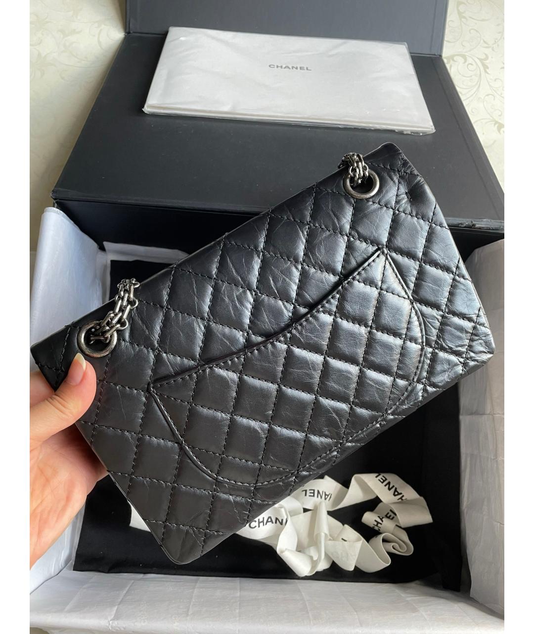 CHANEL Черная кожаная сумка через плечо, фото 3