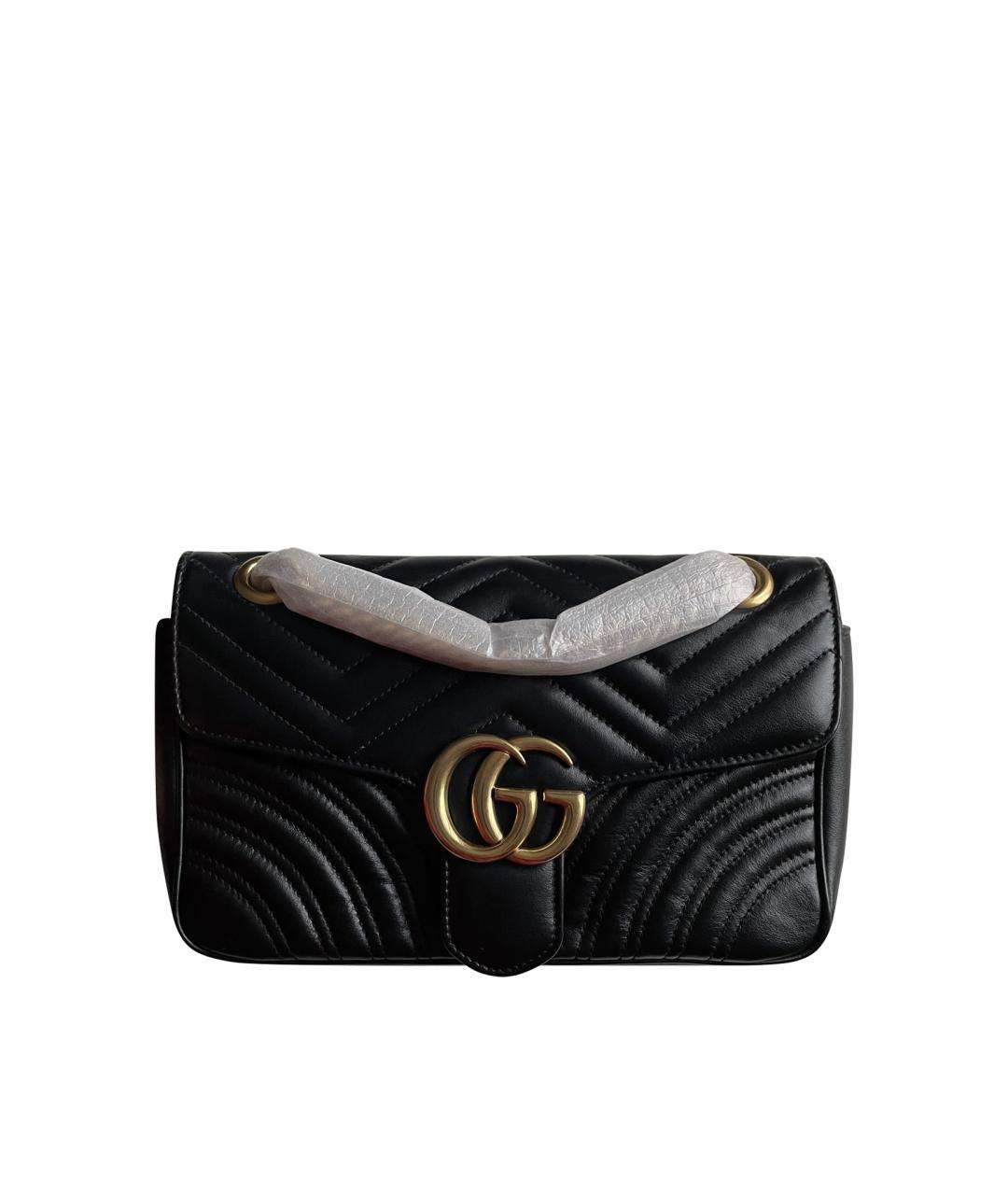GUCCI Черная кожаная сумка тоут, фото 1