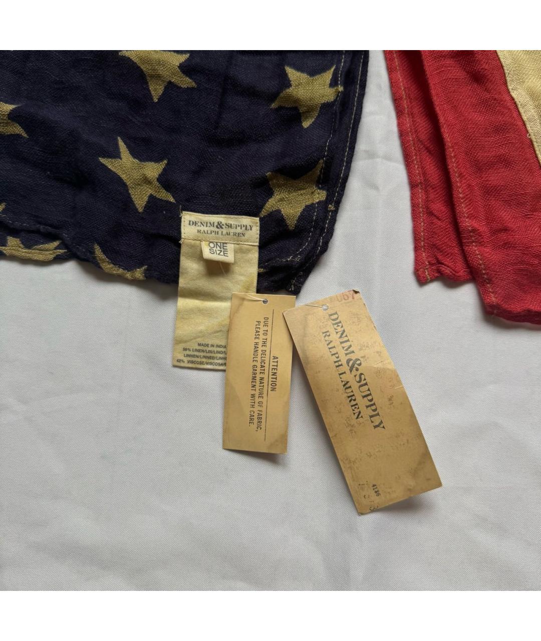RALPH LAUREN Мульти льняной шарф, фото 2