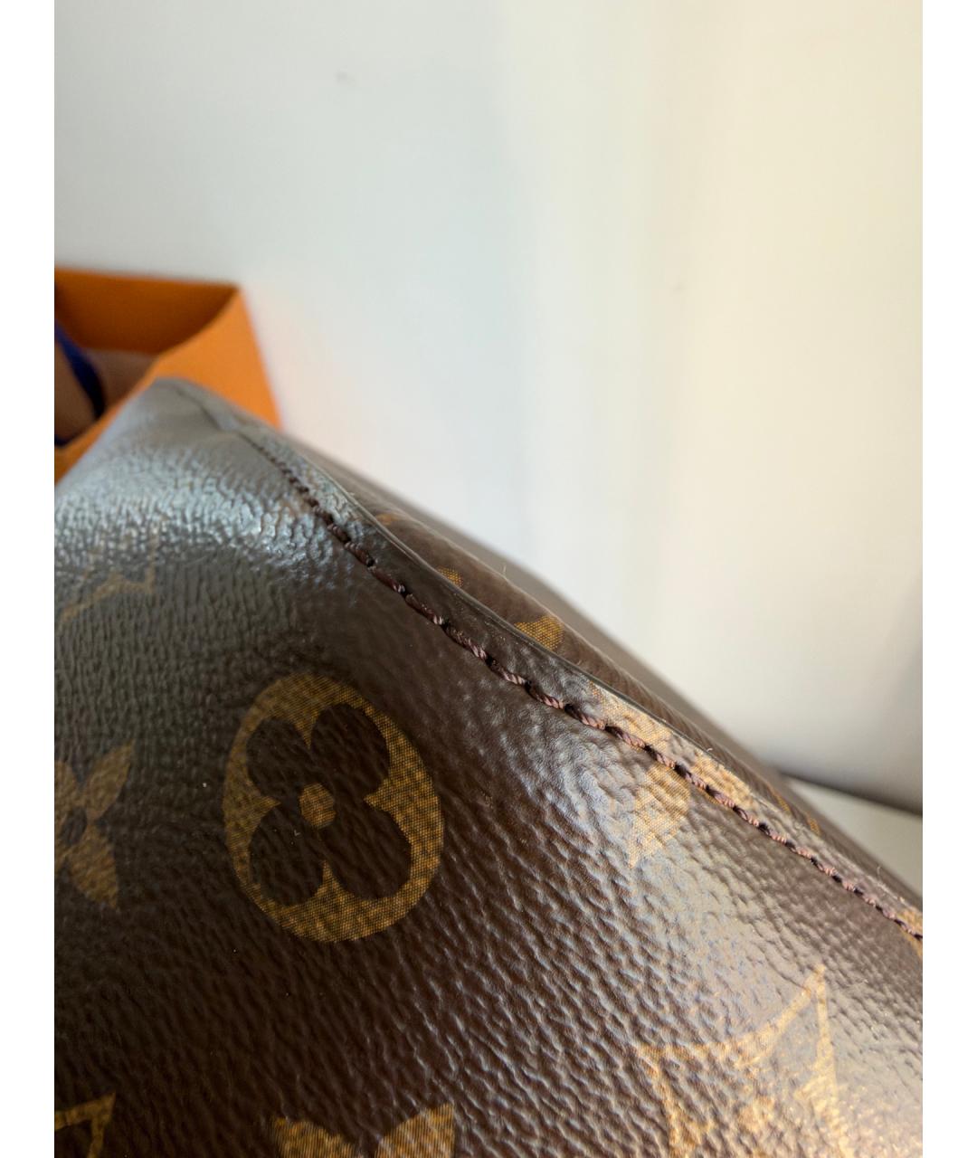 LOUIS VUITTON Коричневая сумка тоут из искусственной кожи, фото 7