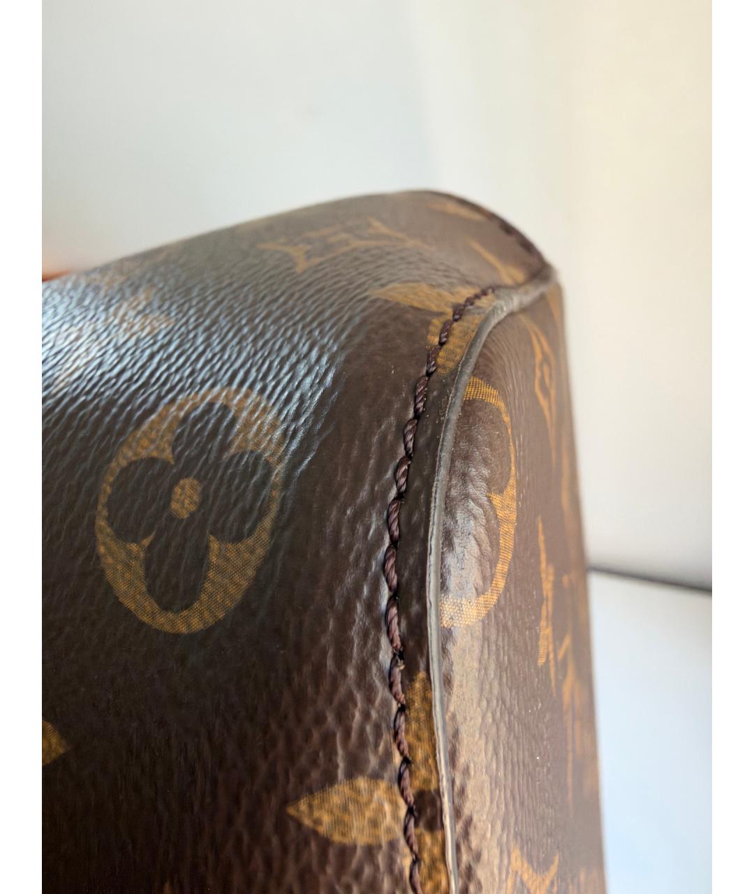LOUIS VUITTON Коричневая сумка тоут из искусственной кожи, фото 6