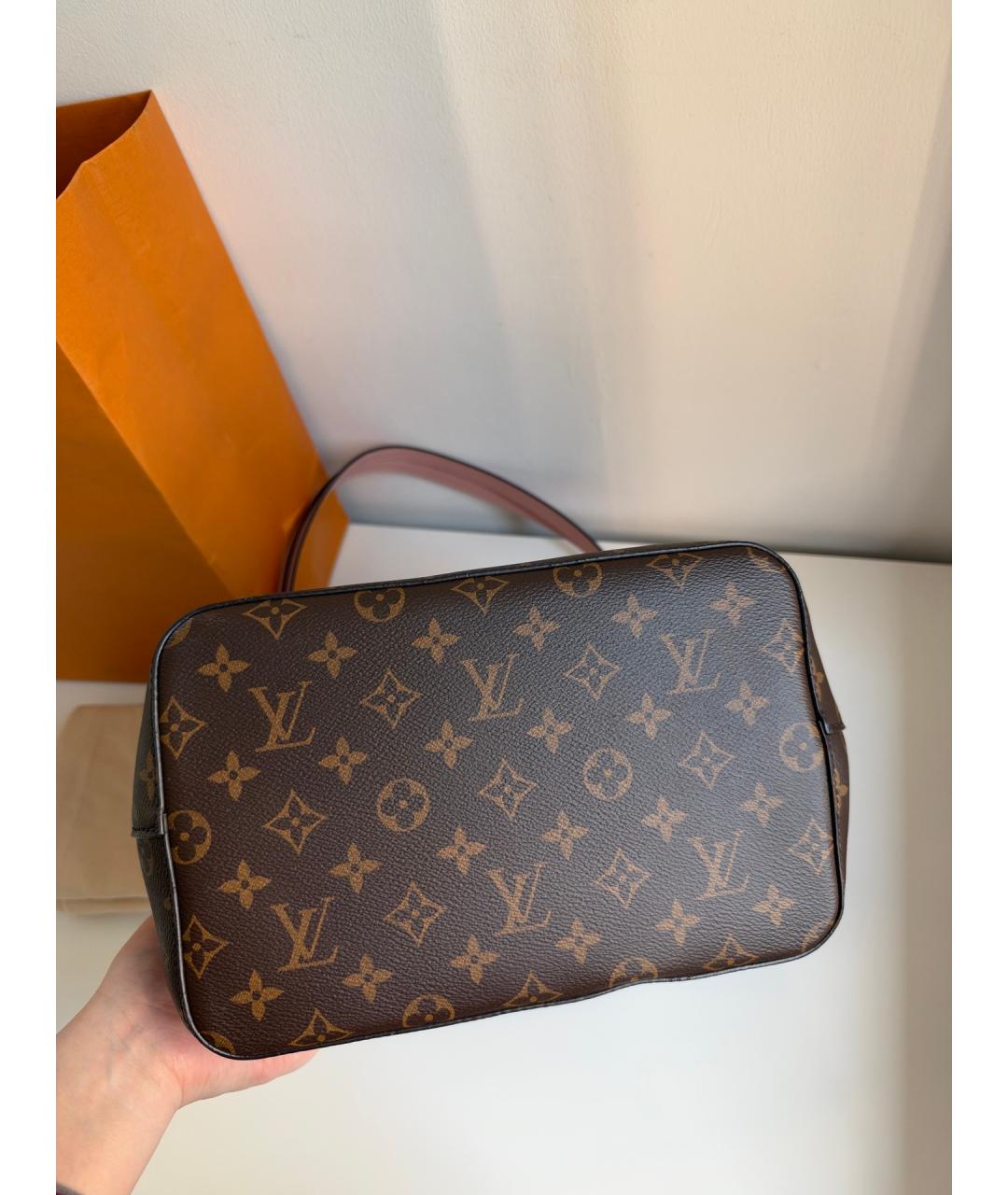 LOUIS VUITTON Коричневая сумка тоут из искусственной кожи, фото 5