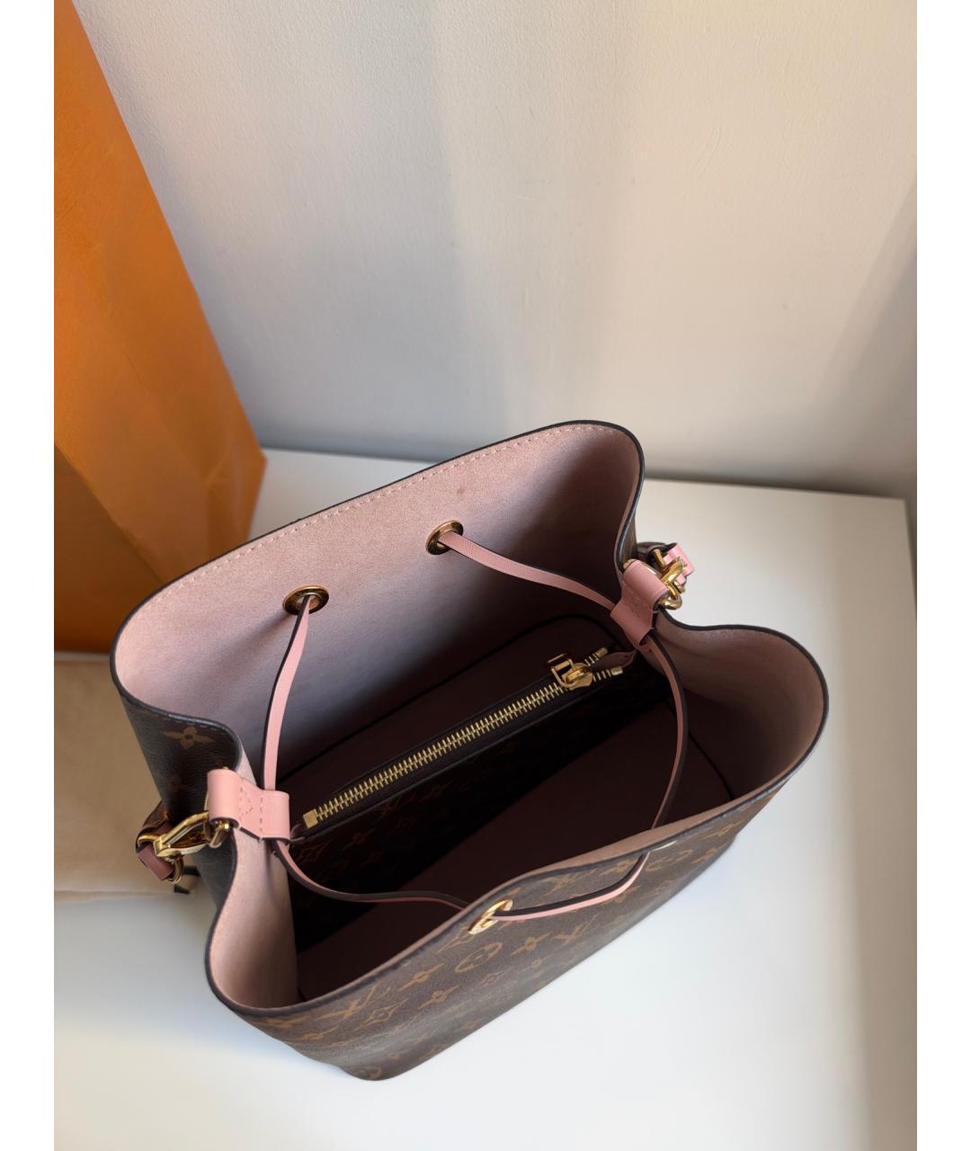 LOUIS VUITTON Коричневая сумка тоут из искусственной кожи, фото 9