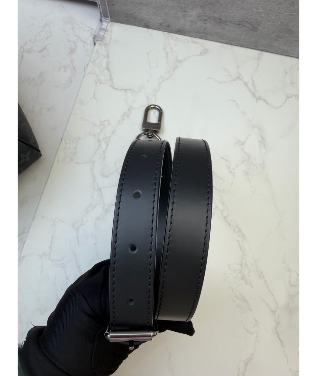 LOUIS VUITTON Черная сумка тоут из искусственной кожи, фото 7