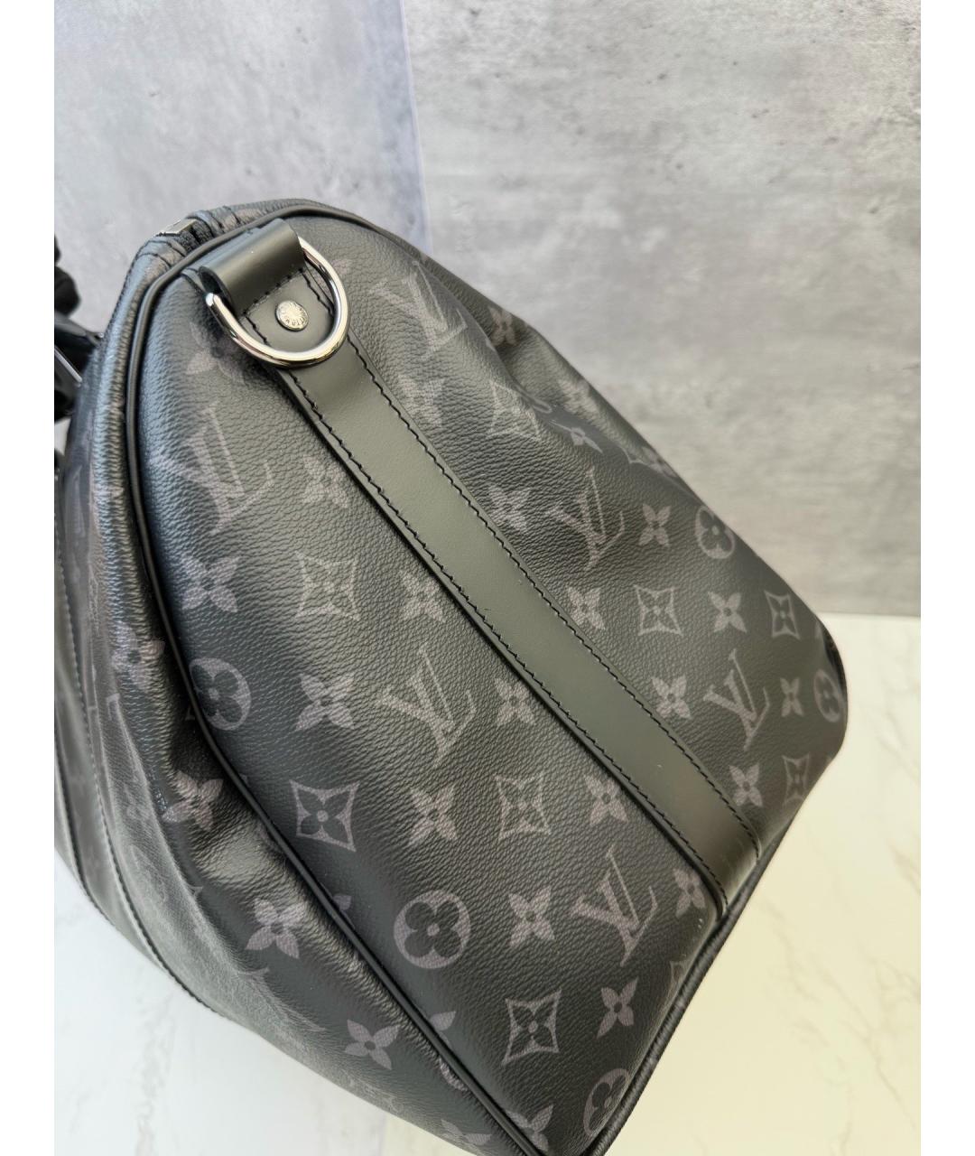 LOUIS VUITTON Черная сумка тоут из искусственной кожи, фото 6