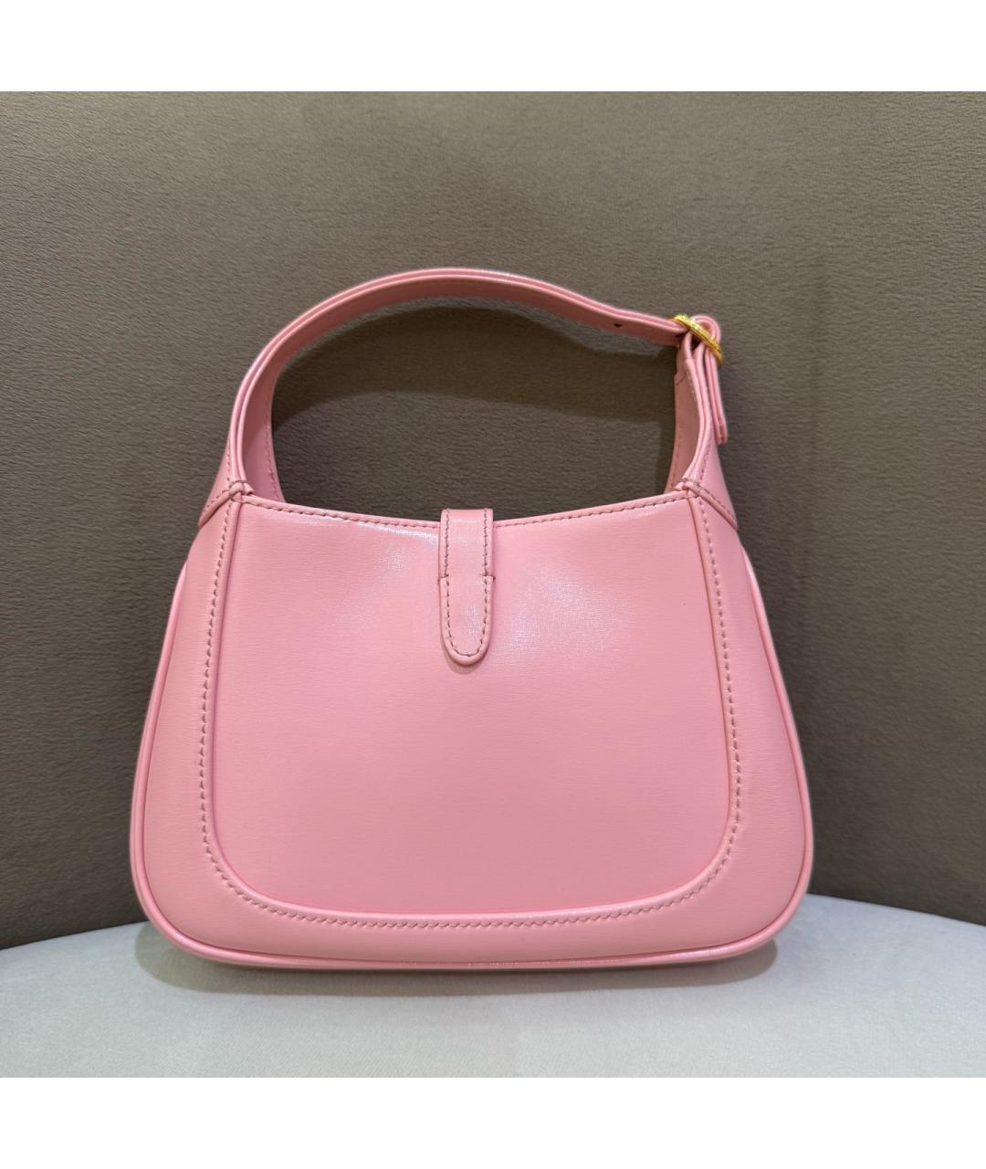 GUCCI Розовая кожаная сумка с короткими ручками, фото 2