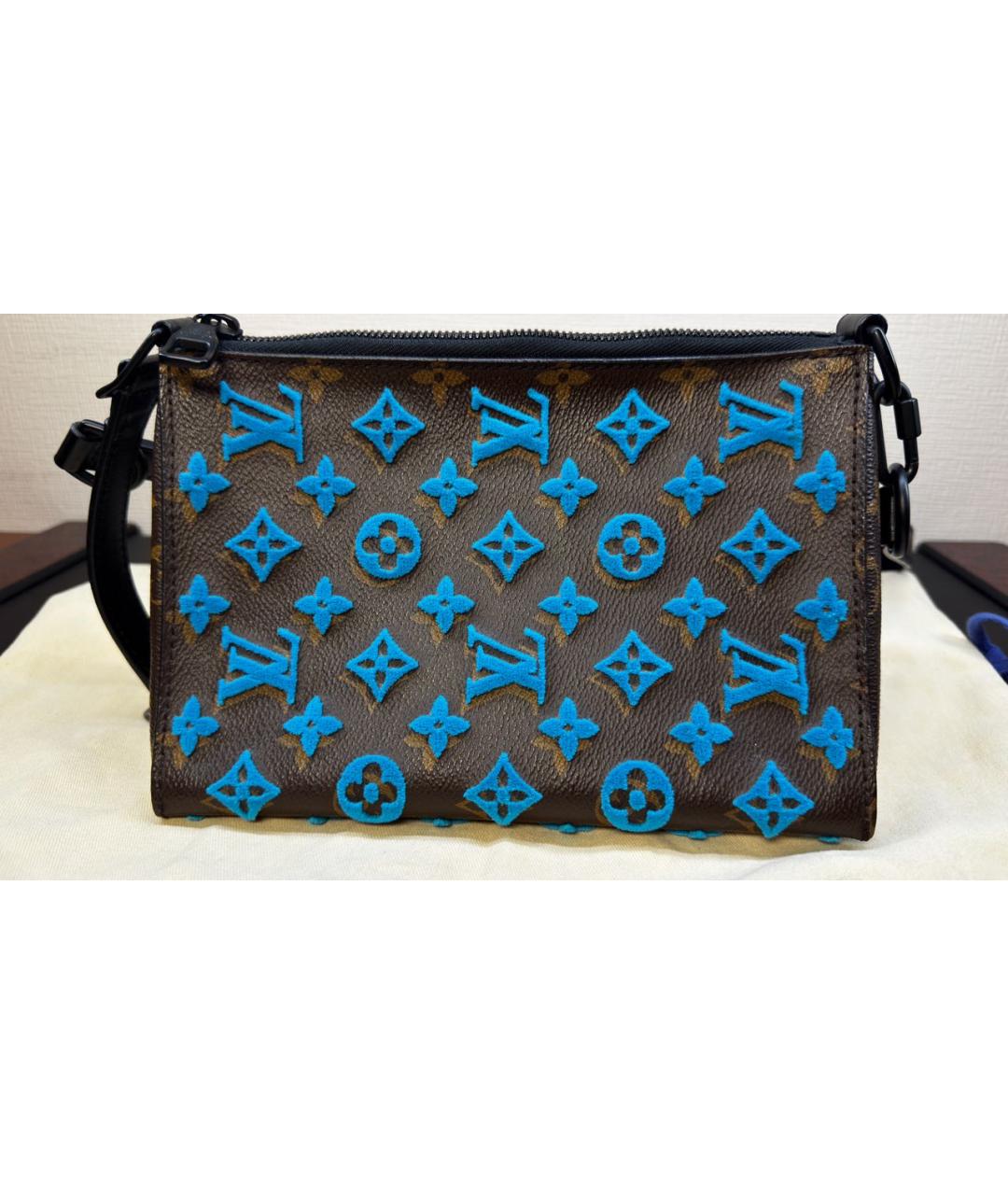 LOUIS VUITTON Коричневая кожаная сумка через плечо, фото 5